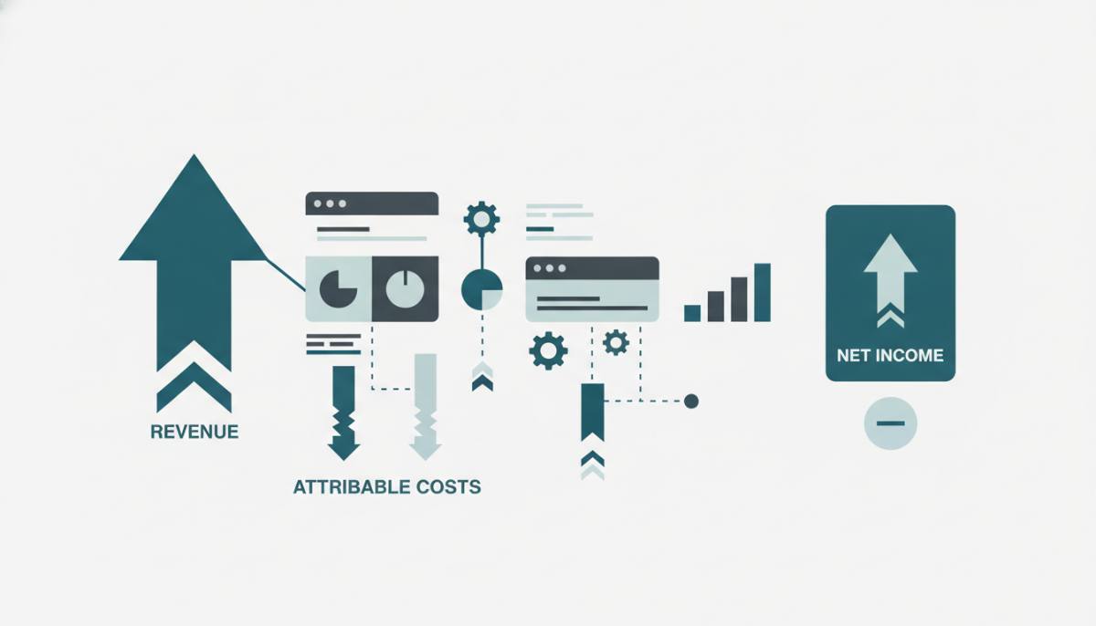 Real profit from ads is net income after all attributable costs